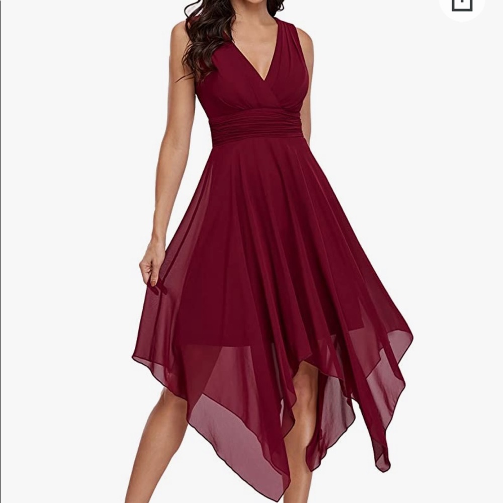 Burgundy cocktail dress